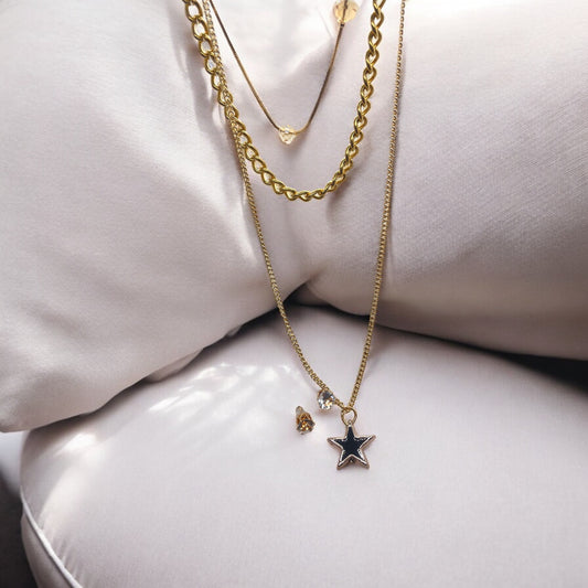 Golden Star Chain Pendant with Tops