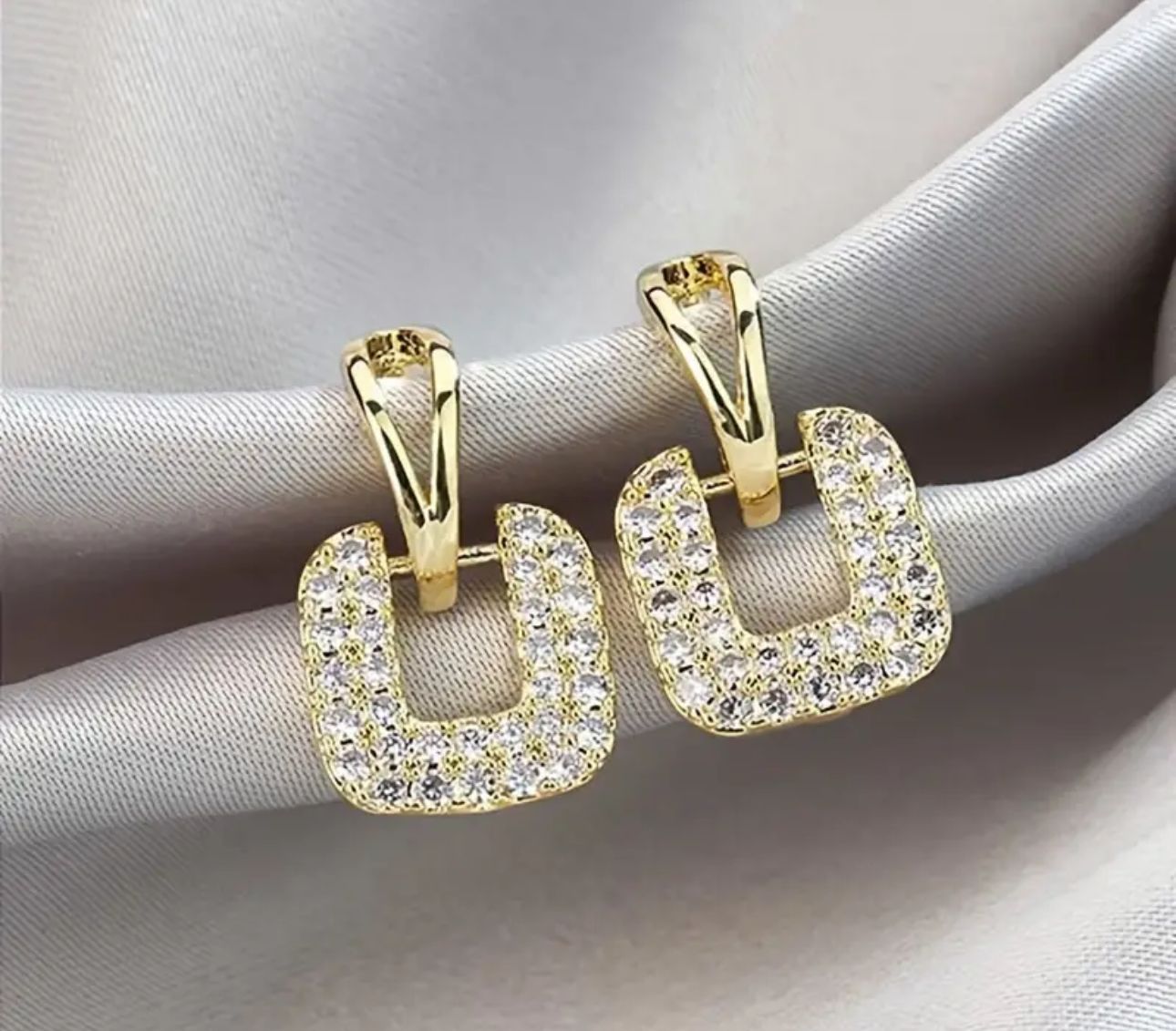 Turkish Rhinestone Square Studs