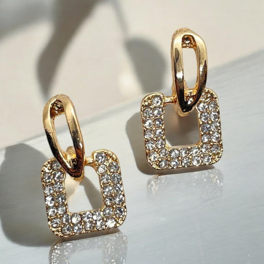 Turkish Rhinestone Square Studs